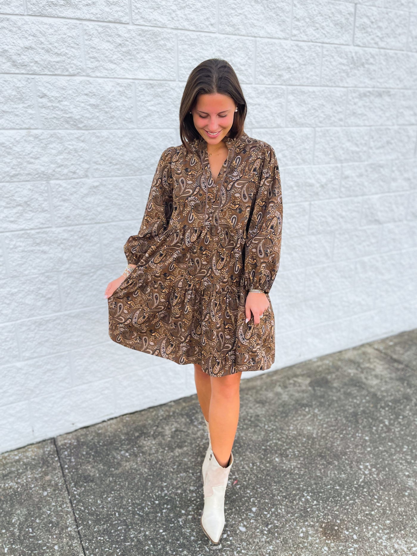 Umgee Brown Merrit Dress