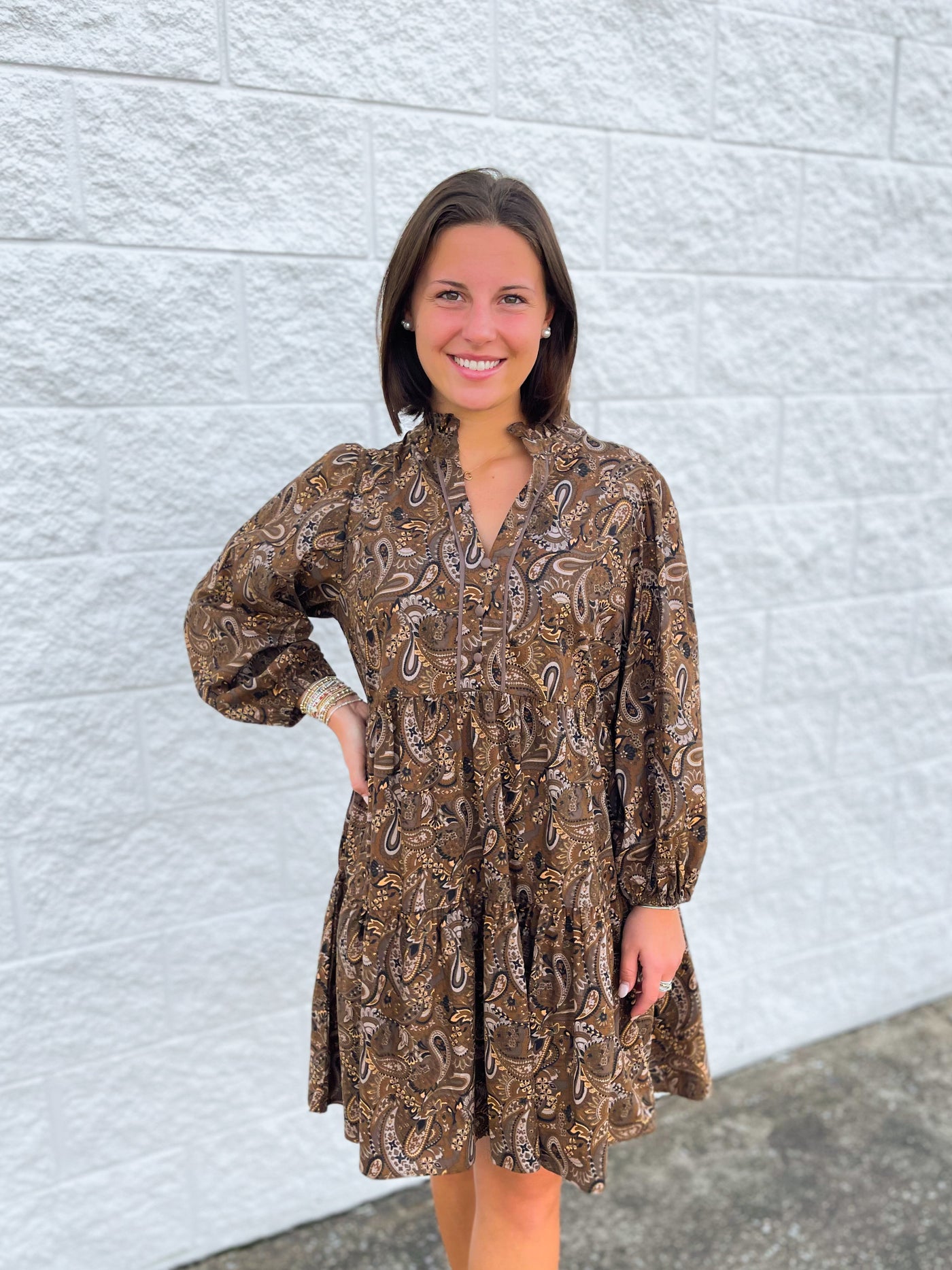 Umgee Brown Merrit Dress