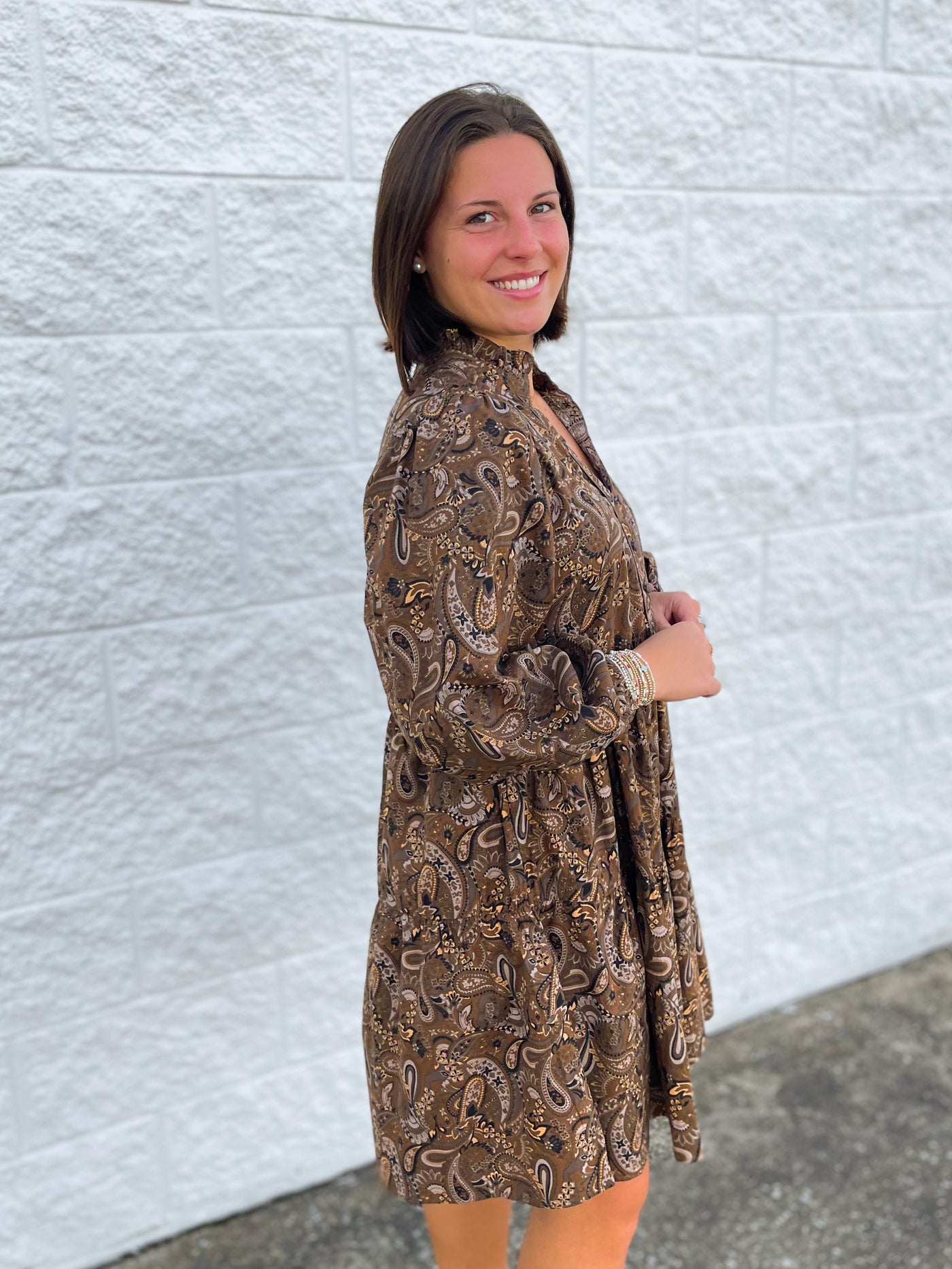 Umgee Brown Merrit Dress