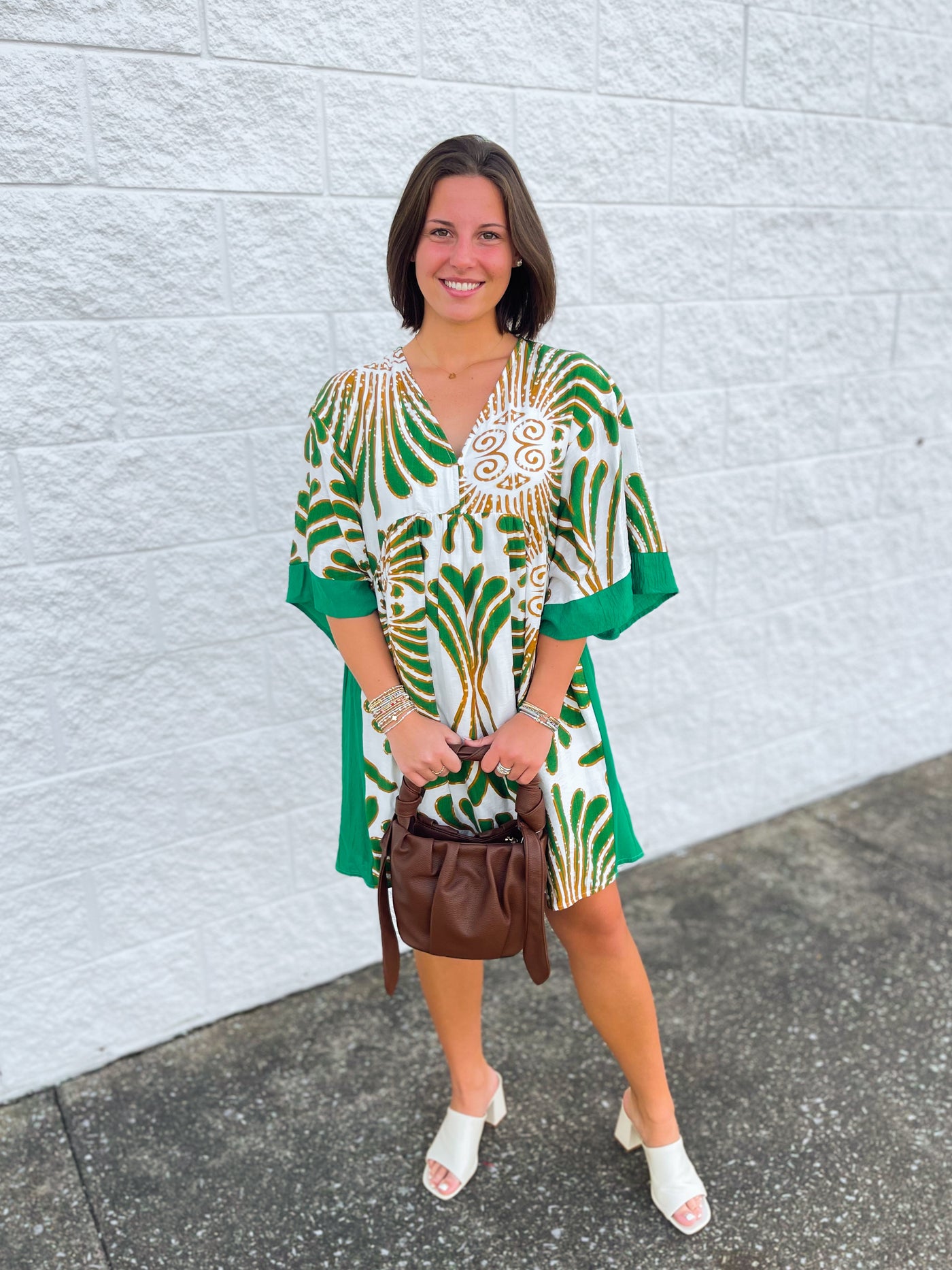 Umgee Green Wynn Dress