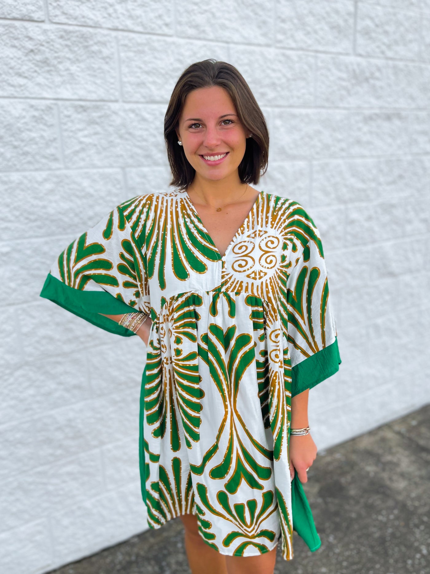 Umgee Green Wynn Dress