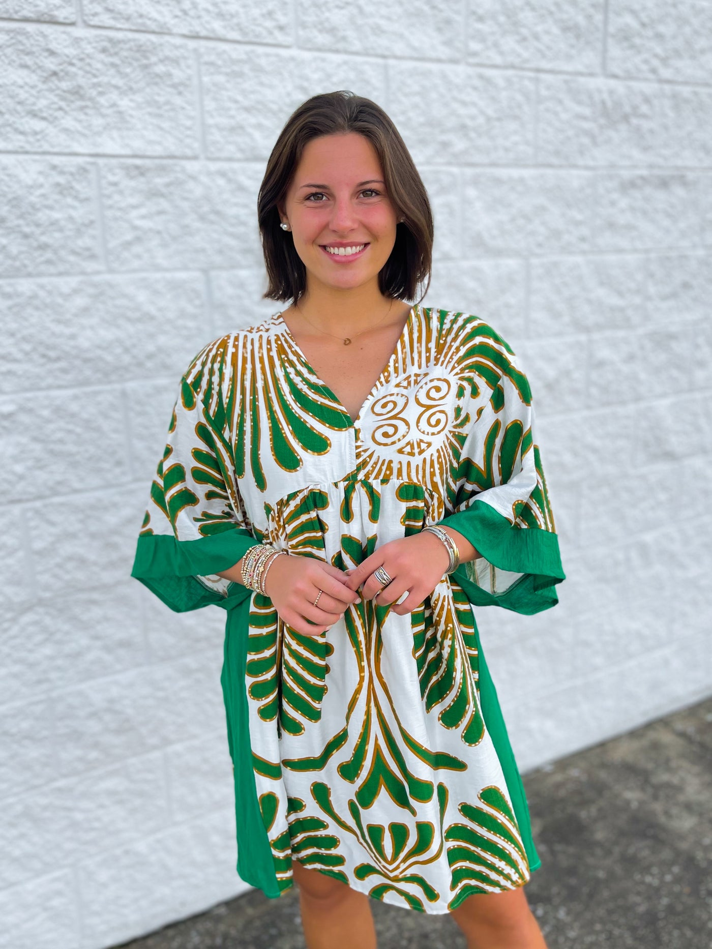 Umgee Green Wynn Dress