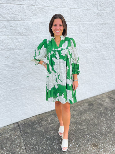 Umgee Green Priscilla Dress