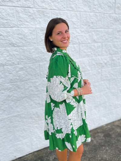 Umgee Green Priscilla Dress