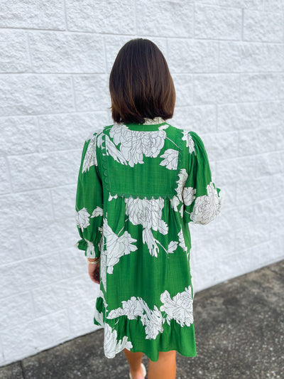 Umgee Green Priscilla Dress