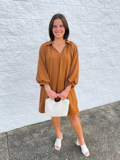 Umgee Cognac Dana Dress