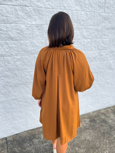 Umgee Cognac Dana Dress