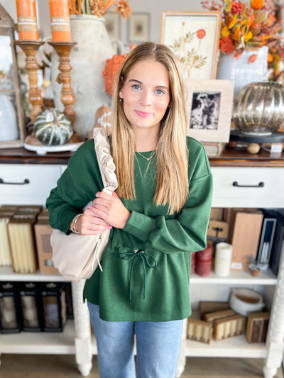 Jodifl Hunter Green Darlene Top