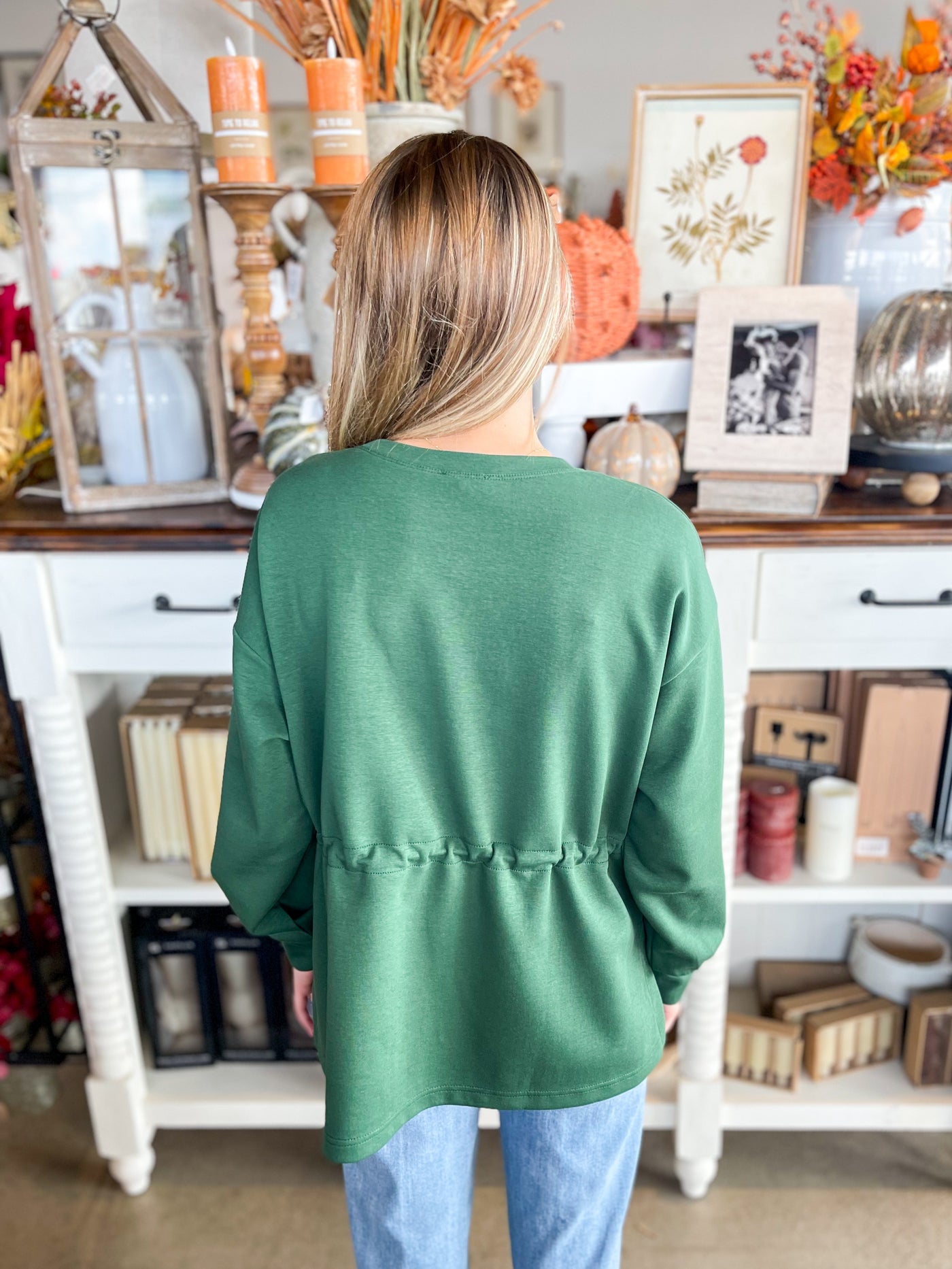 Jodifl Hunter Green Darlene Top