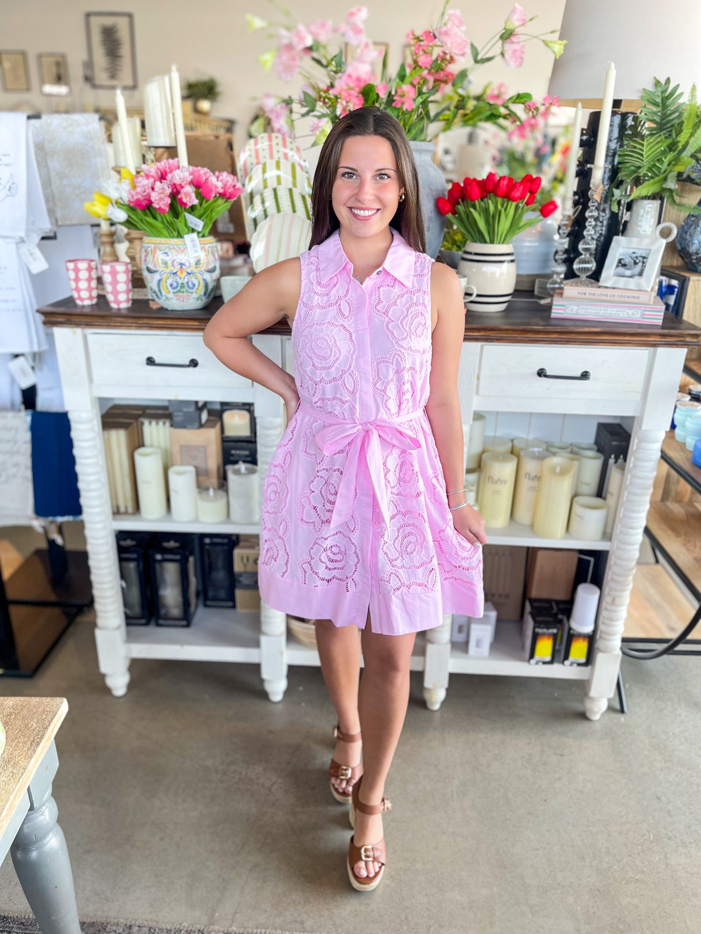 Entro Pink Sylvia Dress L Entro Pink Sylvia Dress L