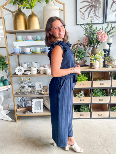 Arlette Navy Jumpsuit