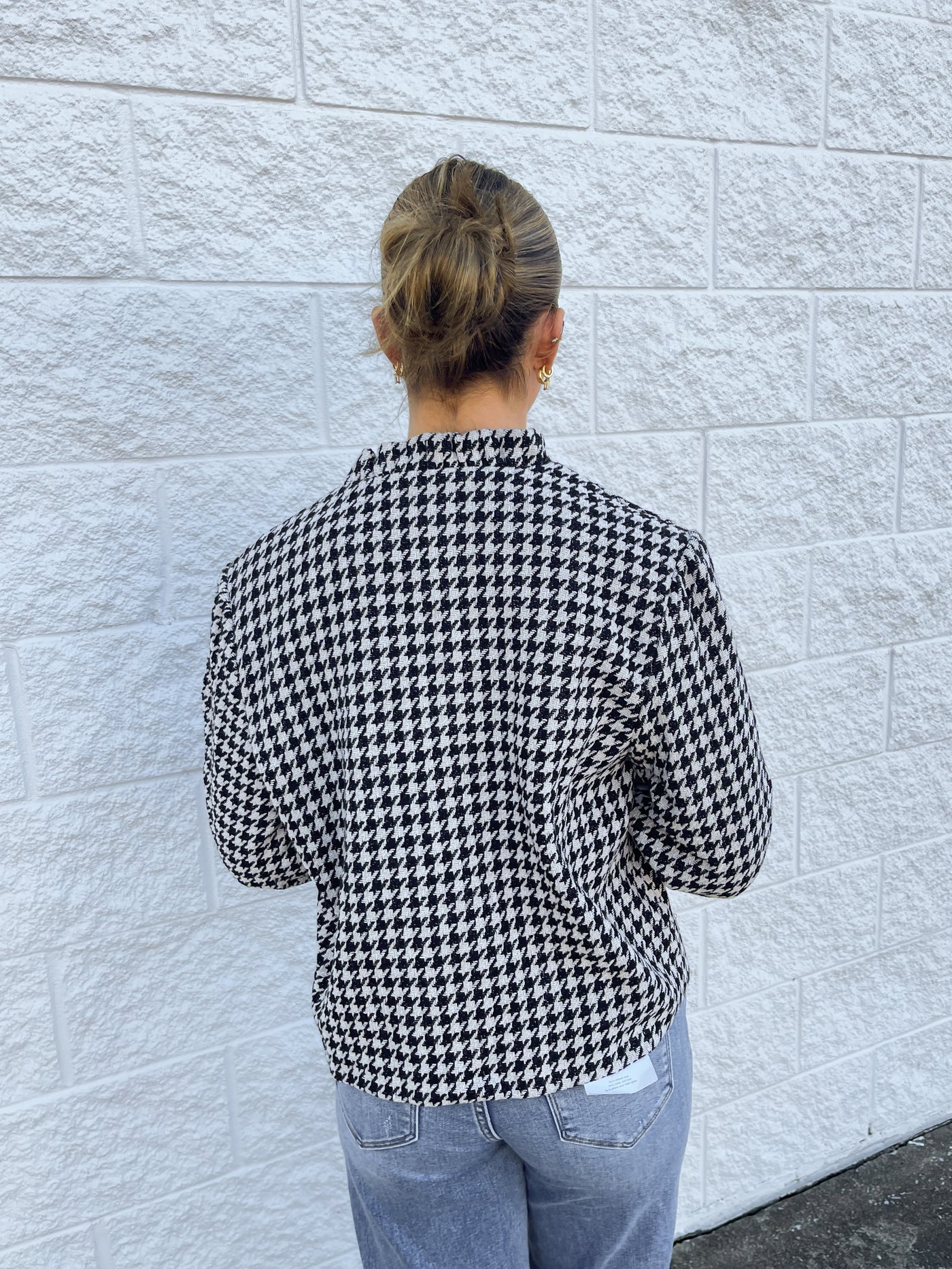 Glam Black Plaid Jacket