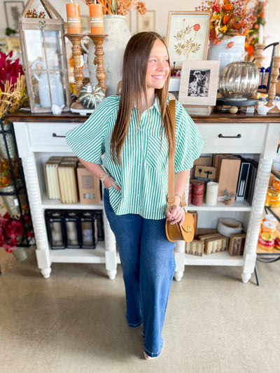 Green Stripe Sandra Top