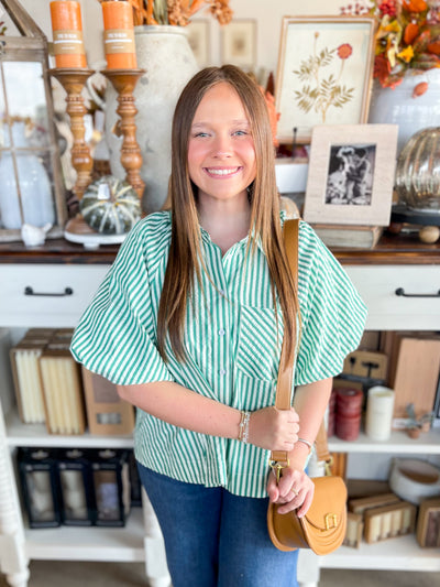 Green Stripe Sandra Top