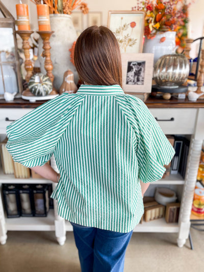 Green Stripe Sandra Top