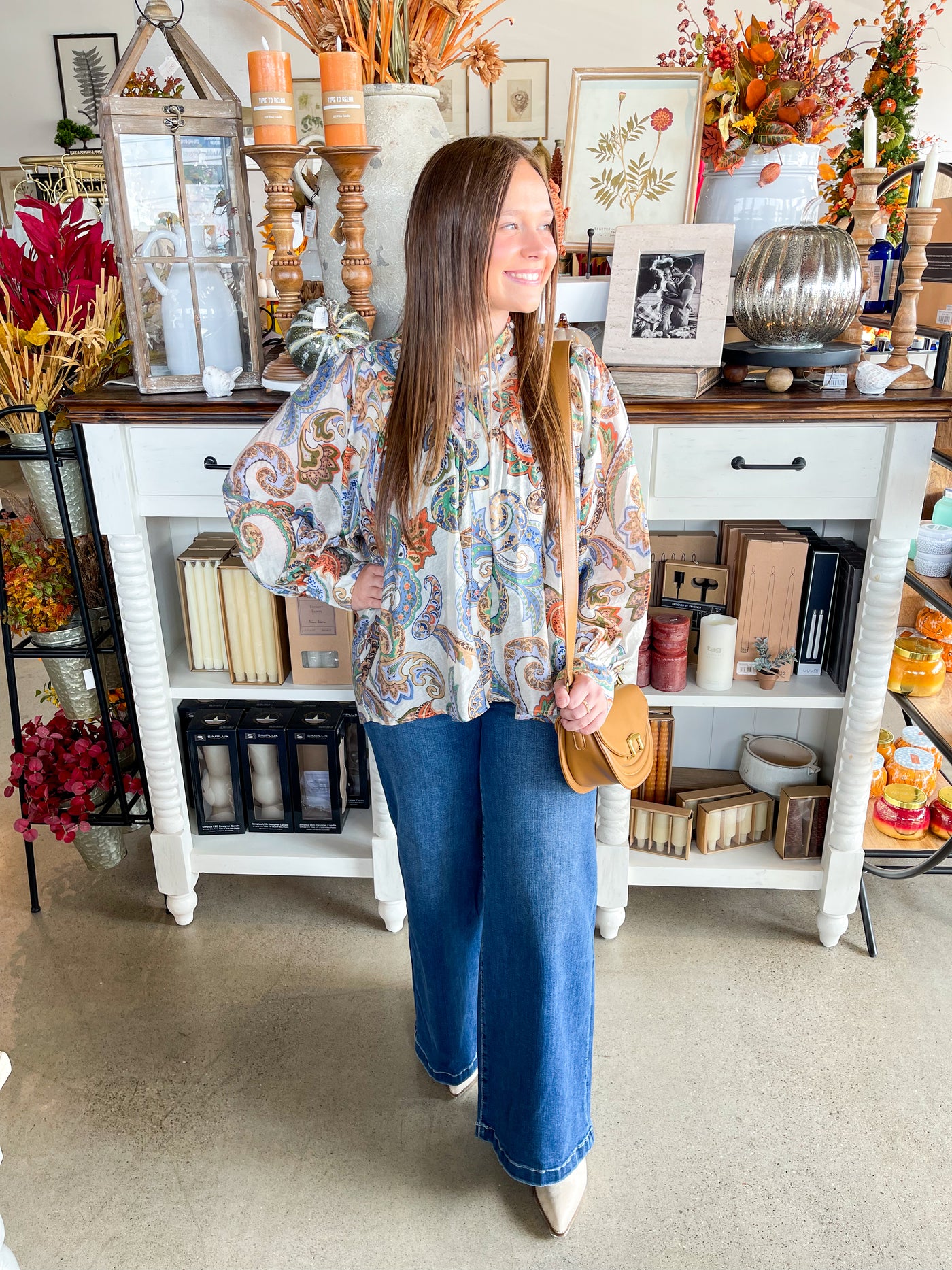 Ivory Paisley Wellington Top