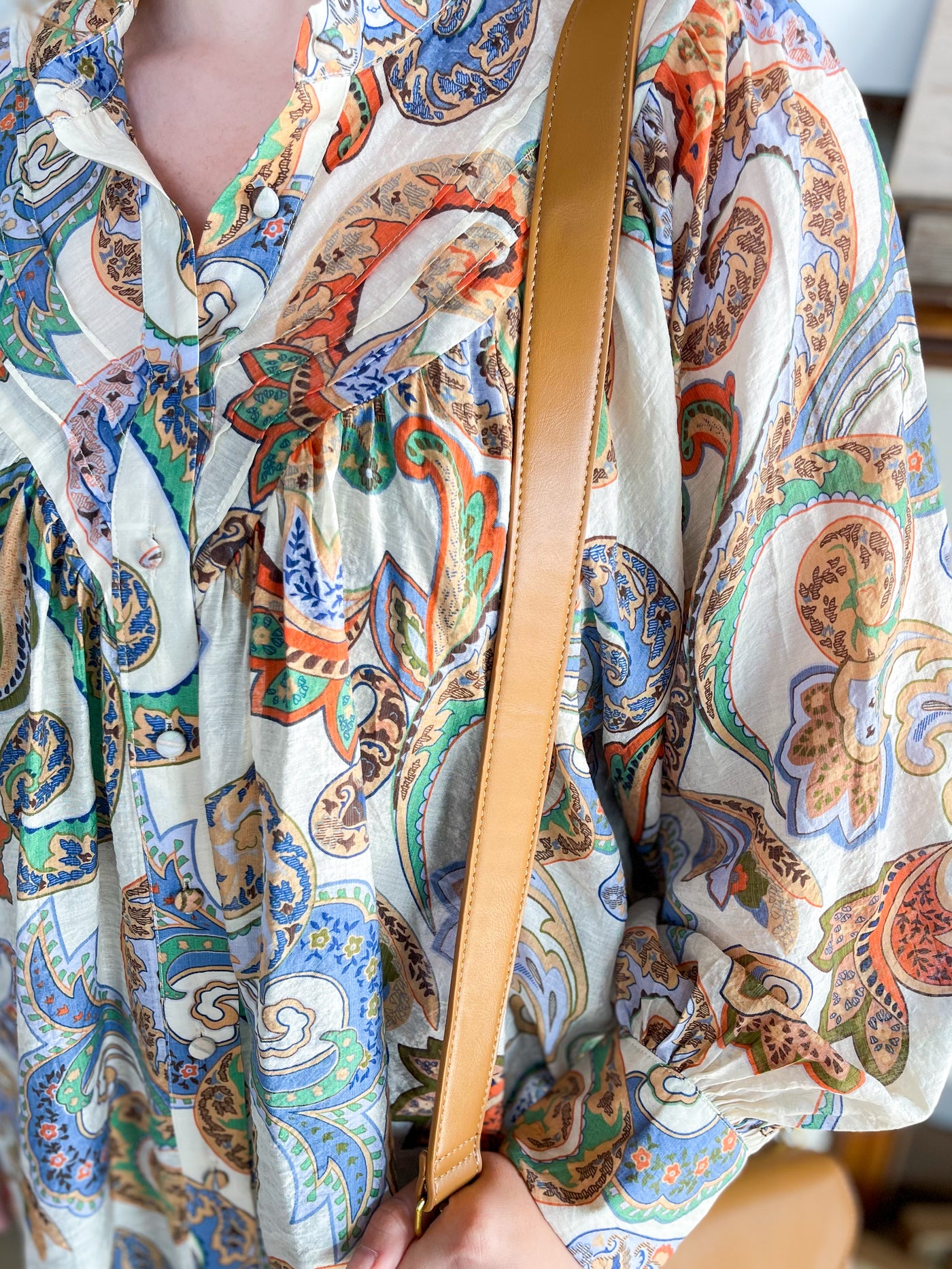 Ivory Paisley Wellington Top