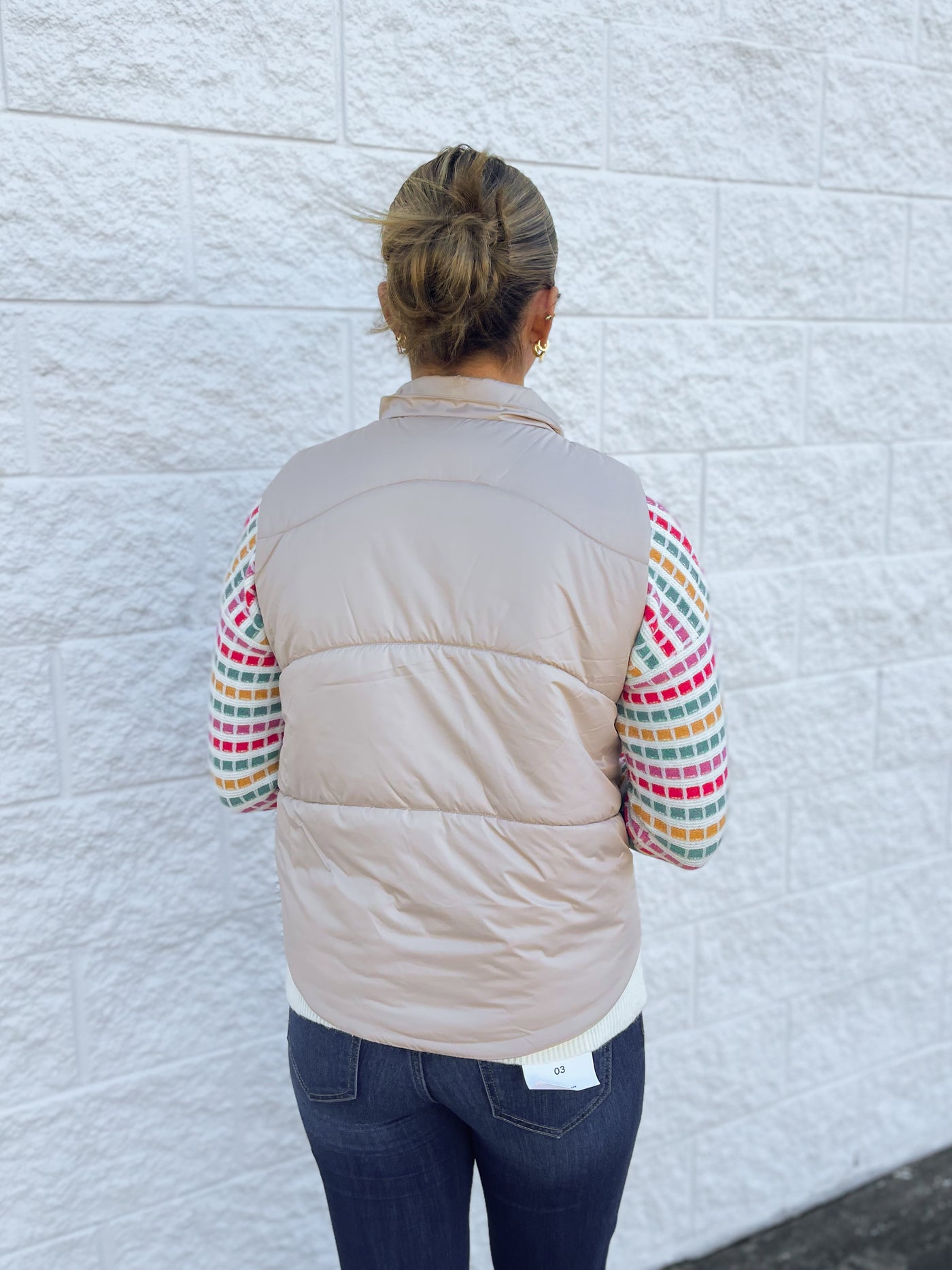 Beige Puffer Vest