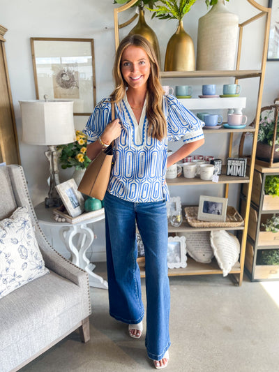 Blue Jennifer Top