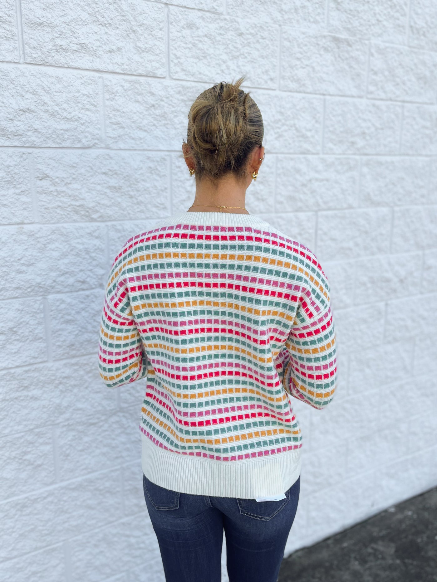 Pink Multi Color Sweater