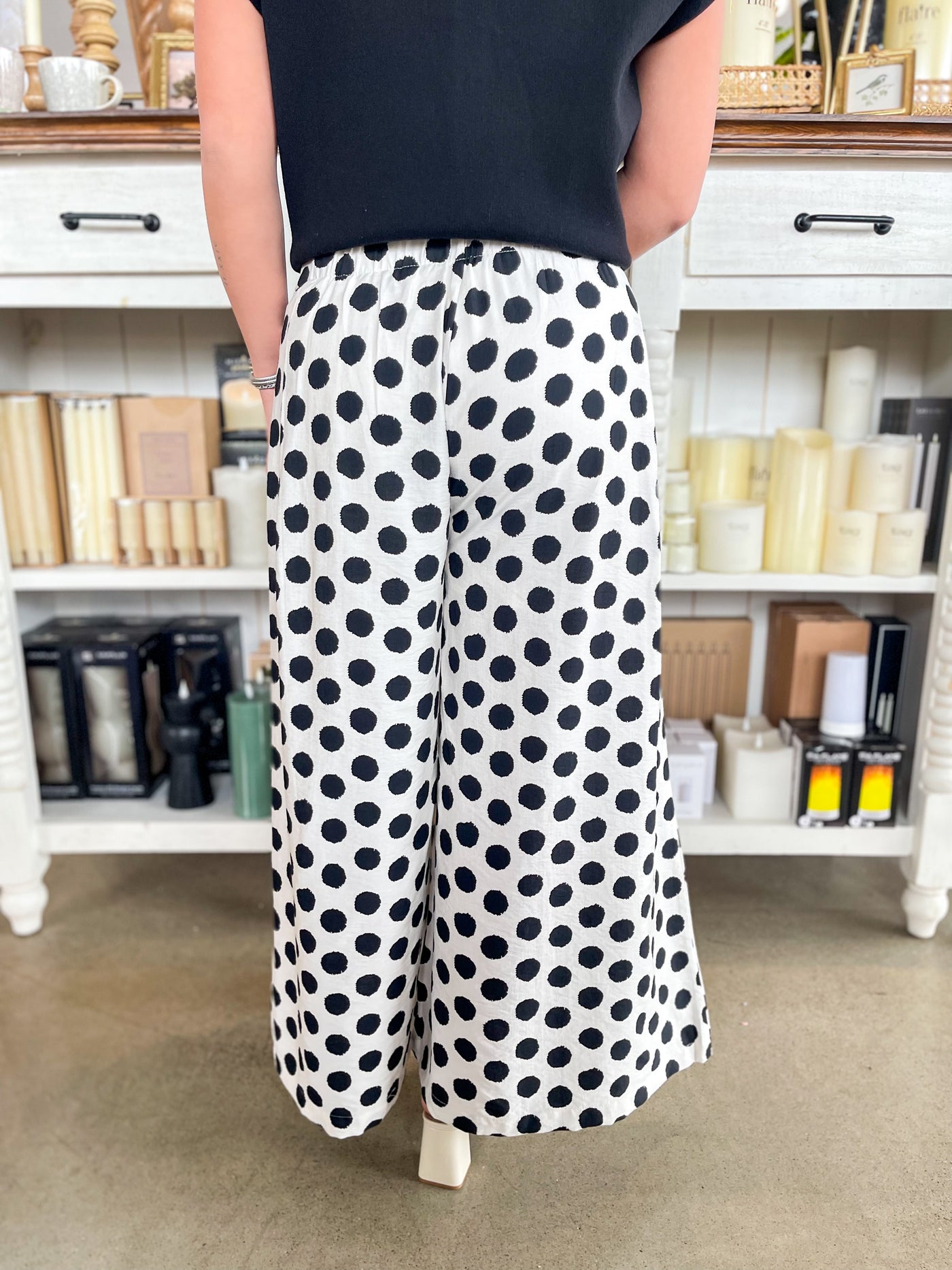 Umgee Off White/Black Polka Dot Pants – Kenzie Parker