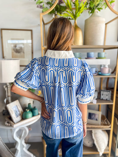 Blue Jennifer Top
