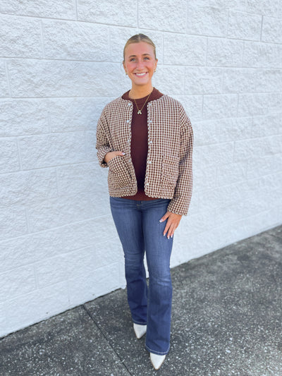 Chocolate Plaid Jacket