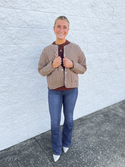Chocolate Plaid Jacket