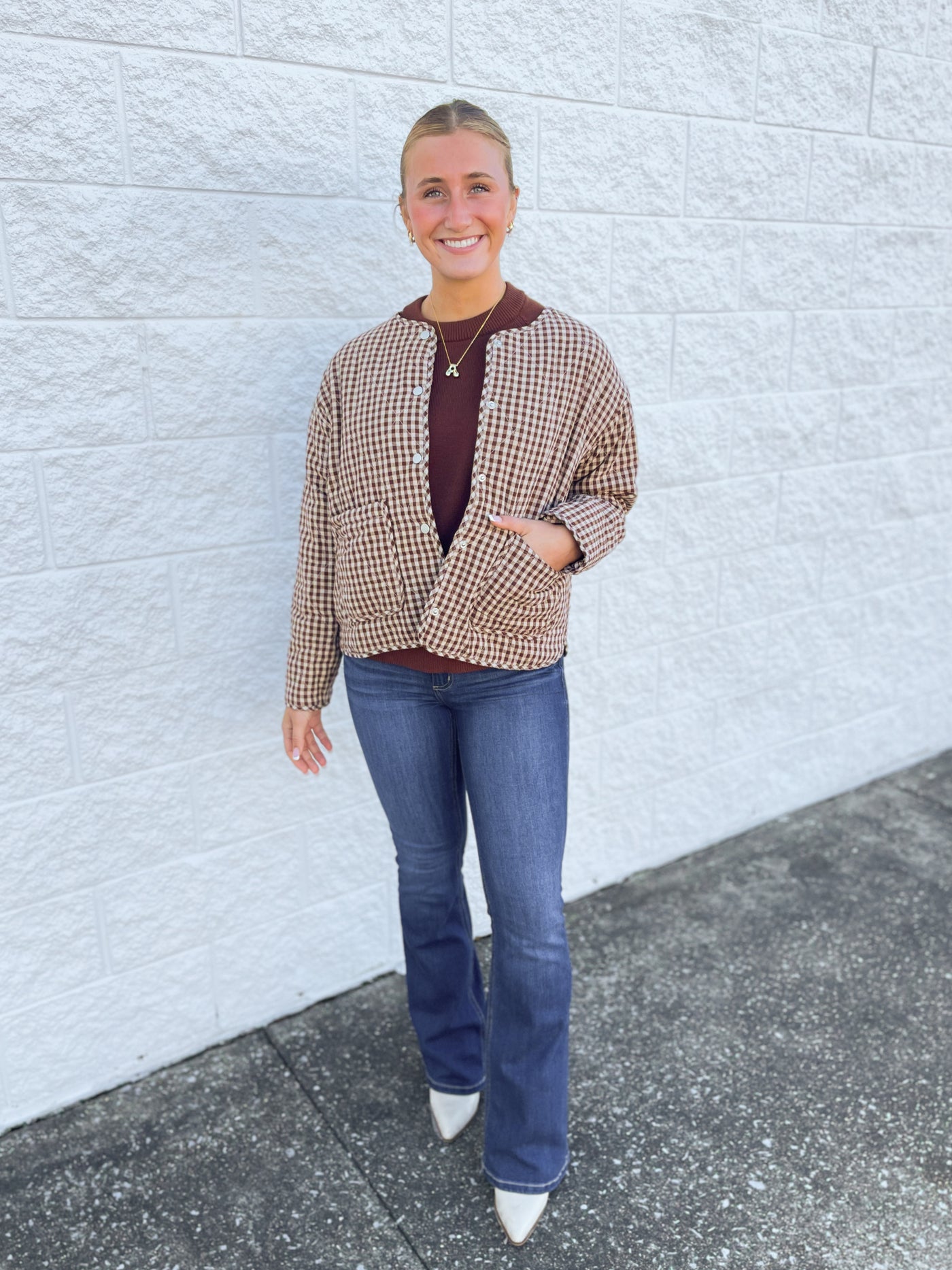 Chocolate Plaid Jacket