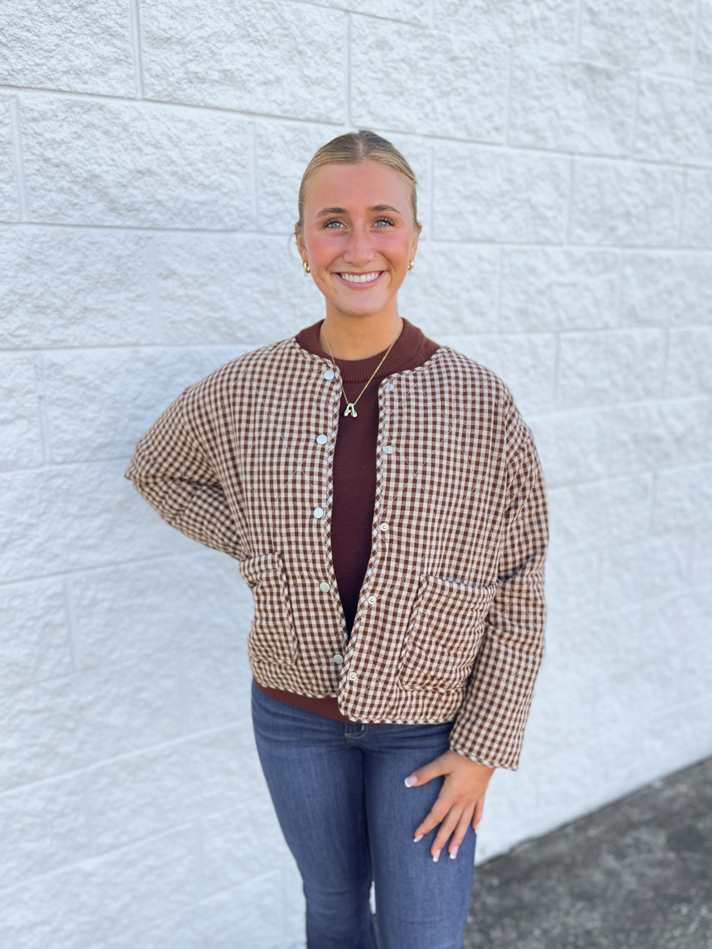 Chocolate Plaid Jacket
