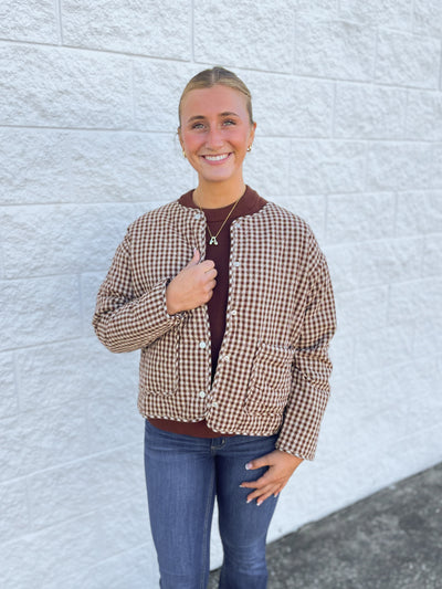Chocolate Plaid Jacket