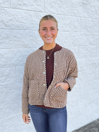 Chocolate Plaid Jacket