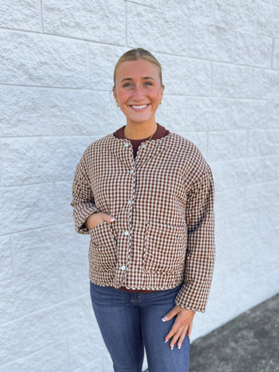 Chocolate Plaid Jacket