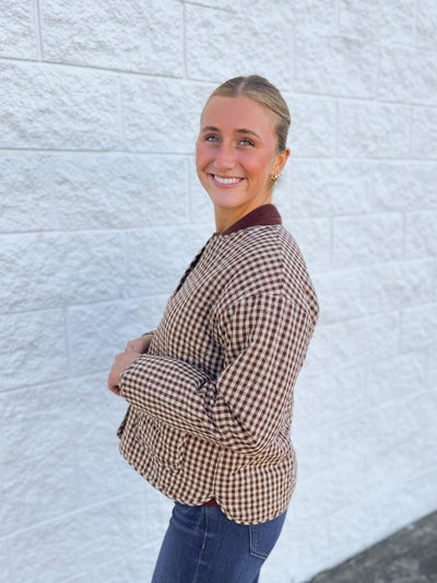 Chocolate Plaid Jacket