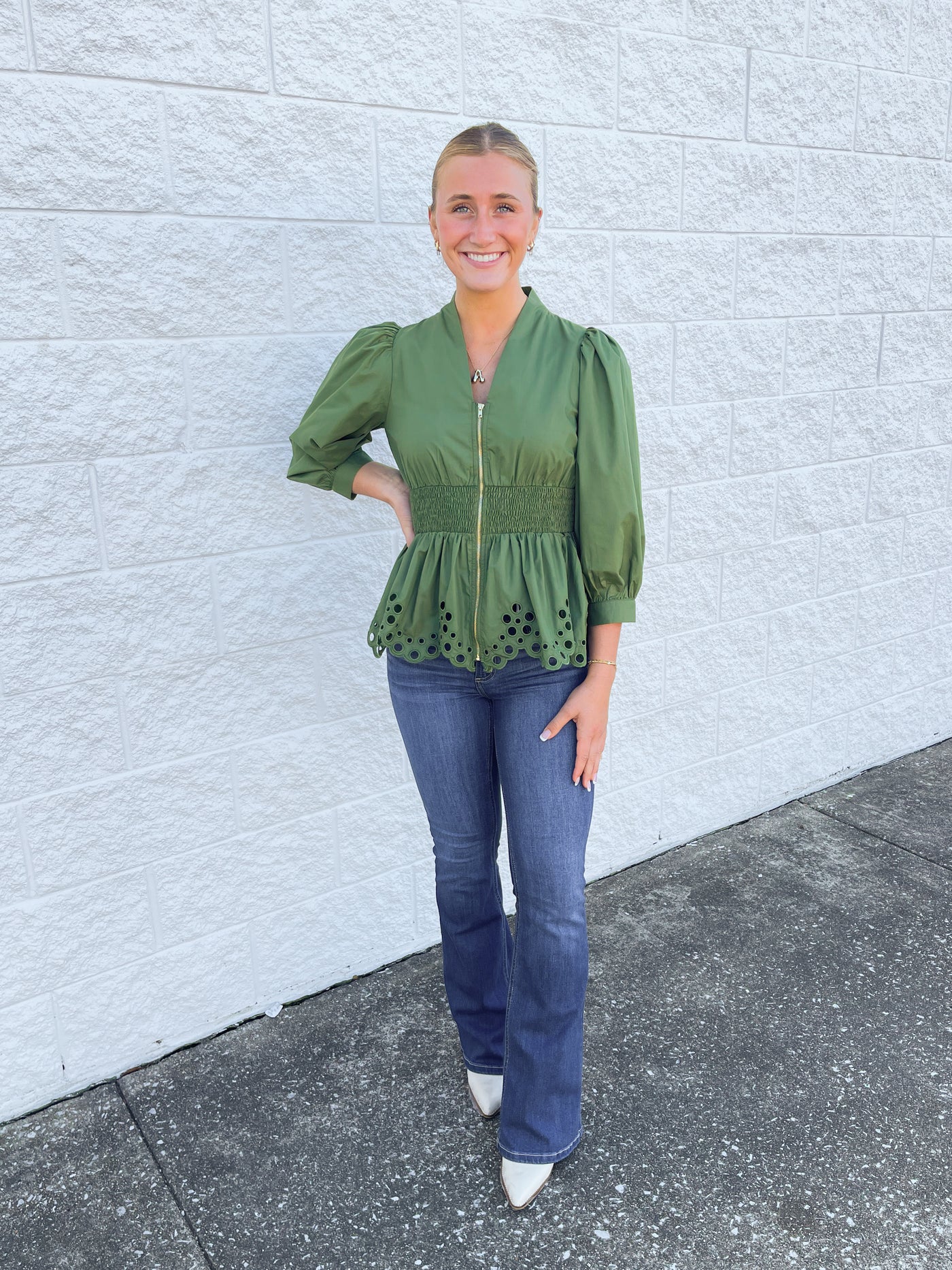 Entro Olive Greer Top