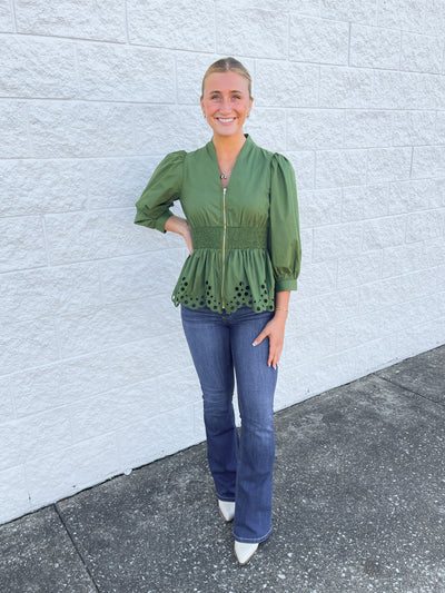 Entro Olive Greer Top