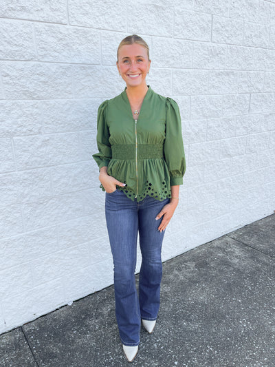 Entro Olive Greer Top