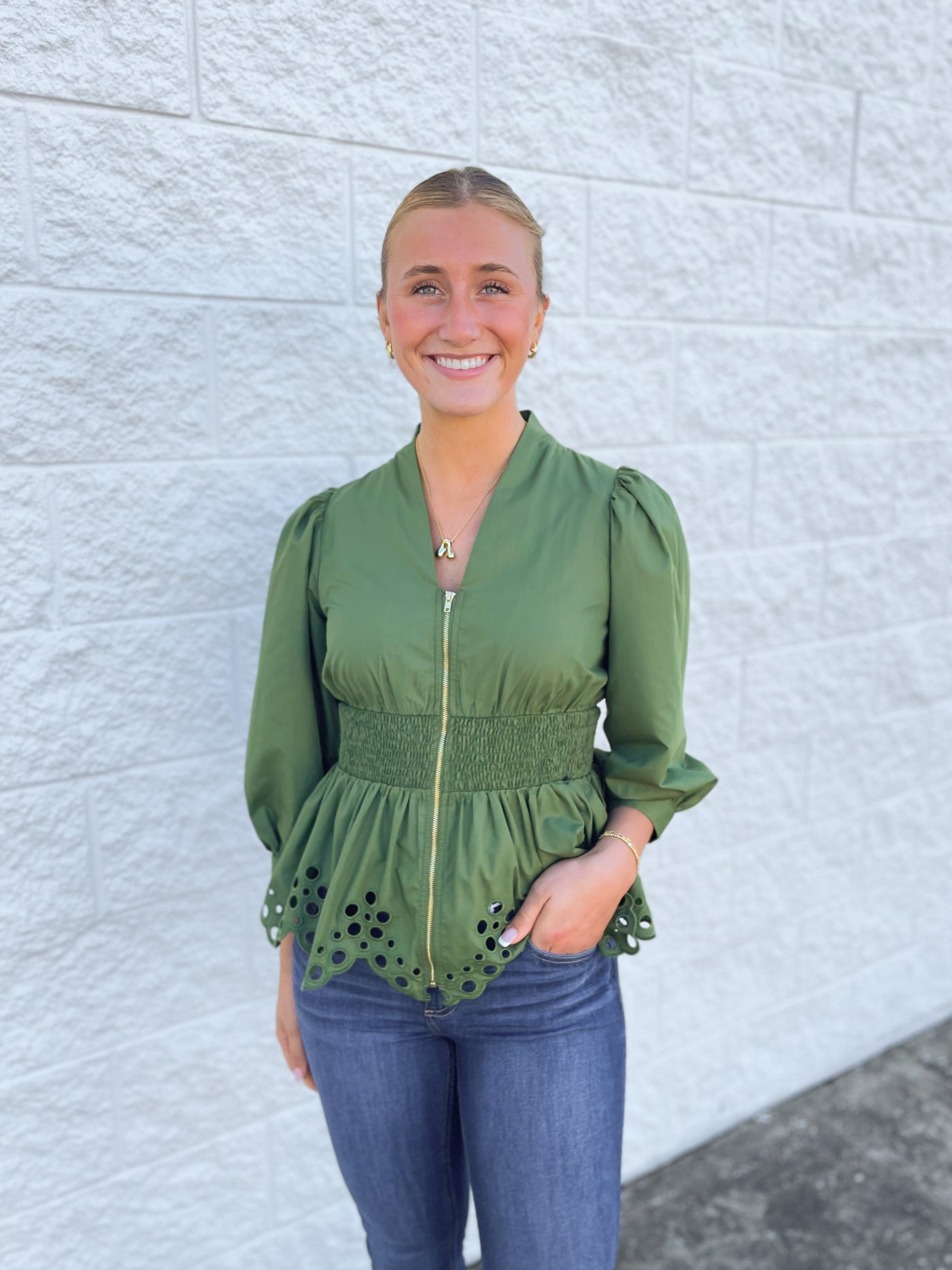 Entro Olive Greer Top