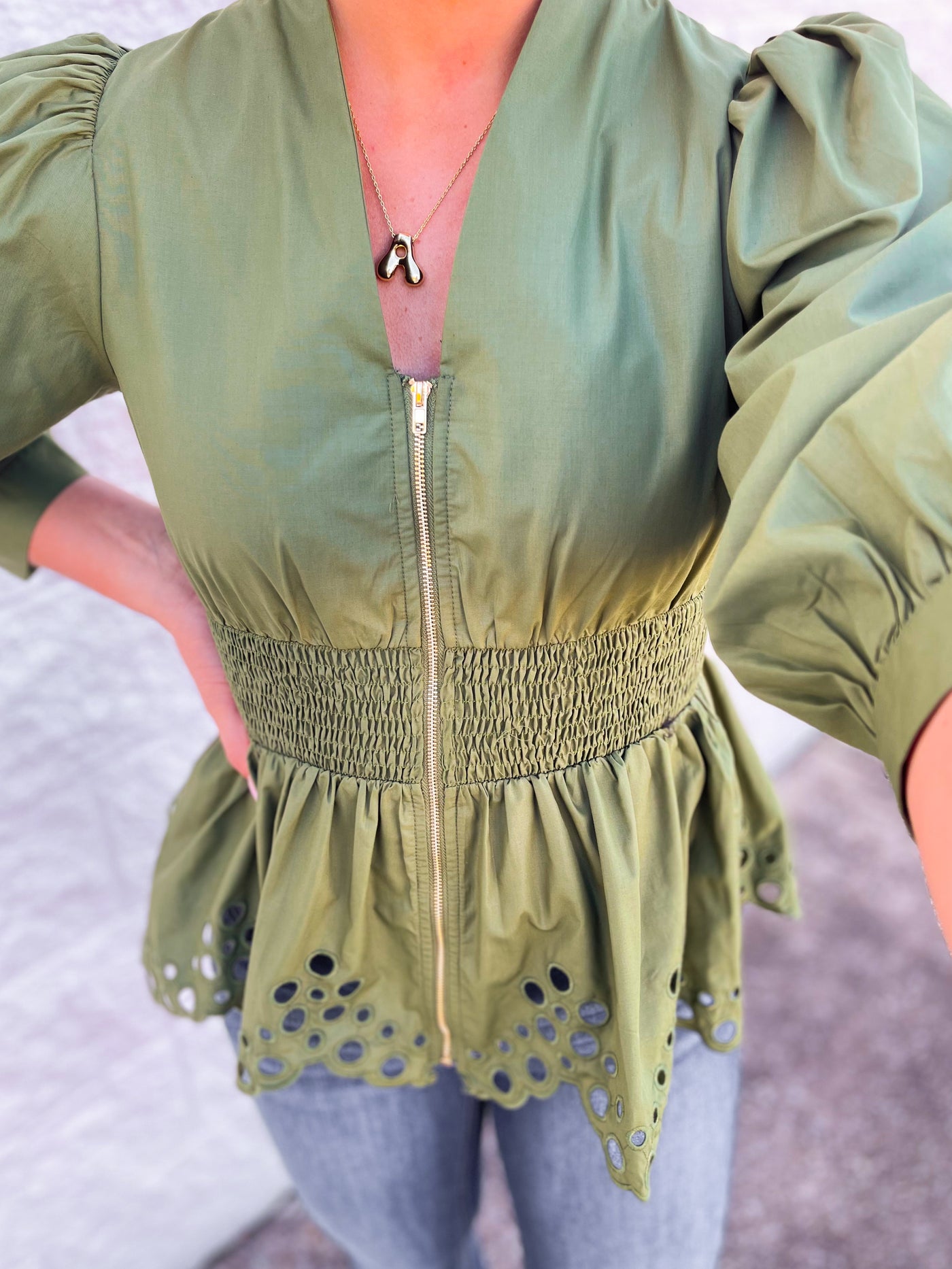 Entro Olive Greer Top