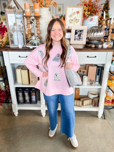 Ghost Sparkle Sweatshirt One Size