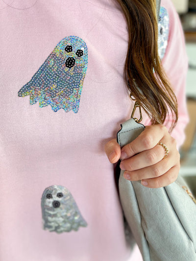 Ghost Sparkle Sweatshirt One Size