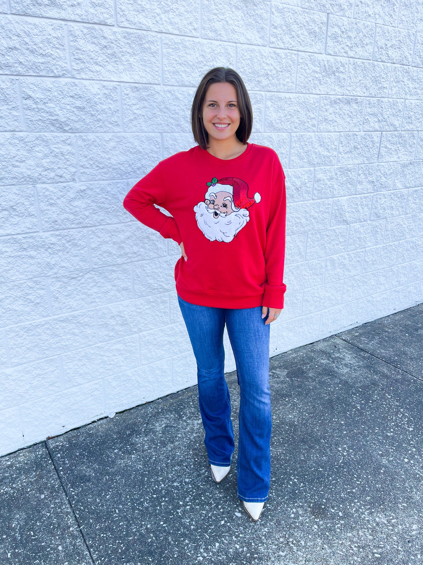 Merry Man Red Crew Neck Sweatshirt