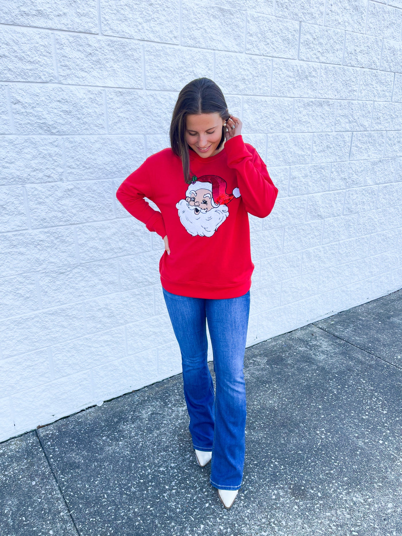 Merry Man Red Crew Neck Sweatshirt