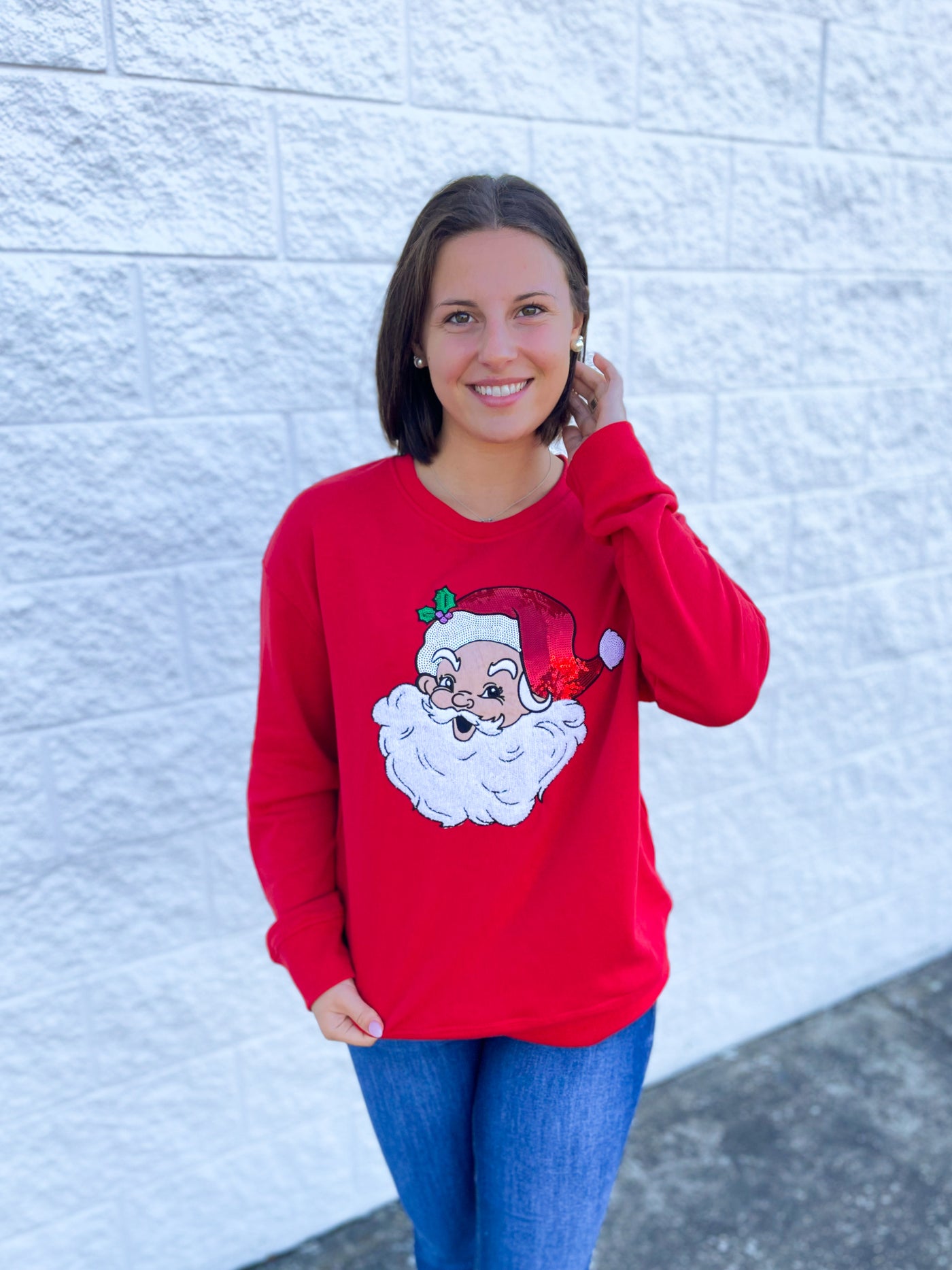 Merry Man Red Crew Neck Sweatshirt