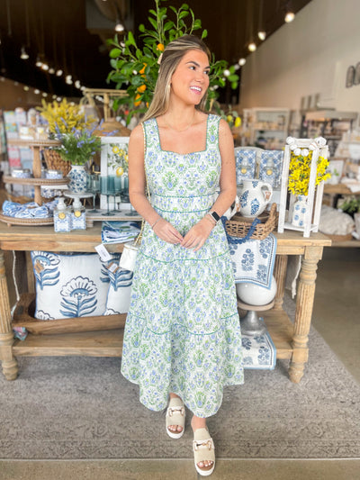 Entro Green Dotson Dress