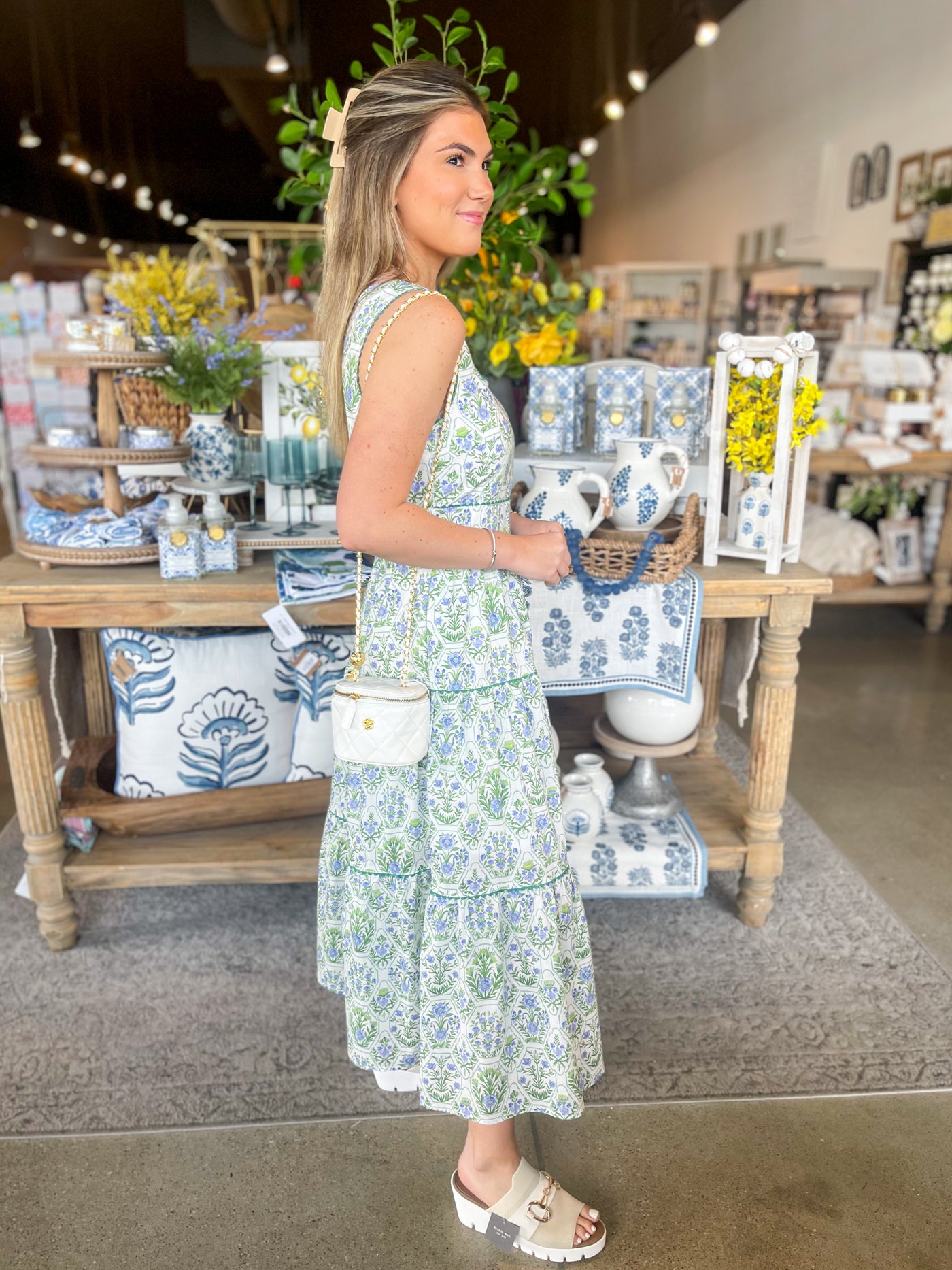 Entro Green Dotson Dress