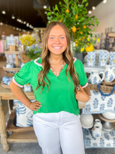 Kelly Green Myatt Top