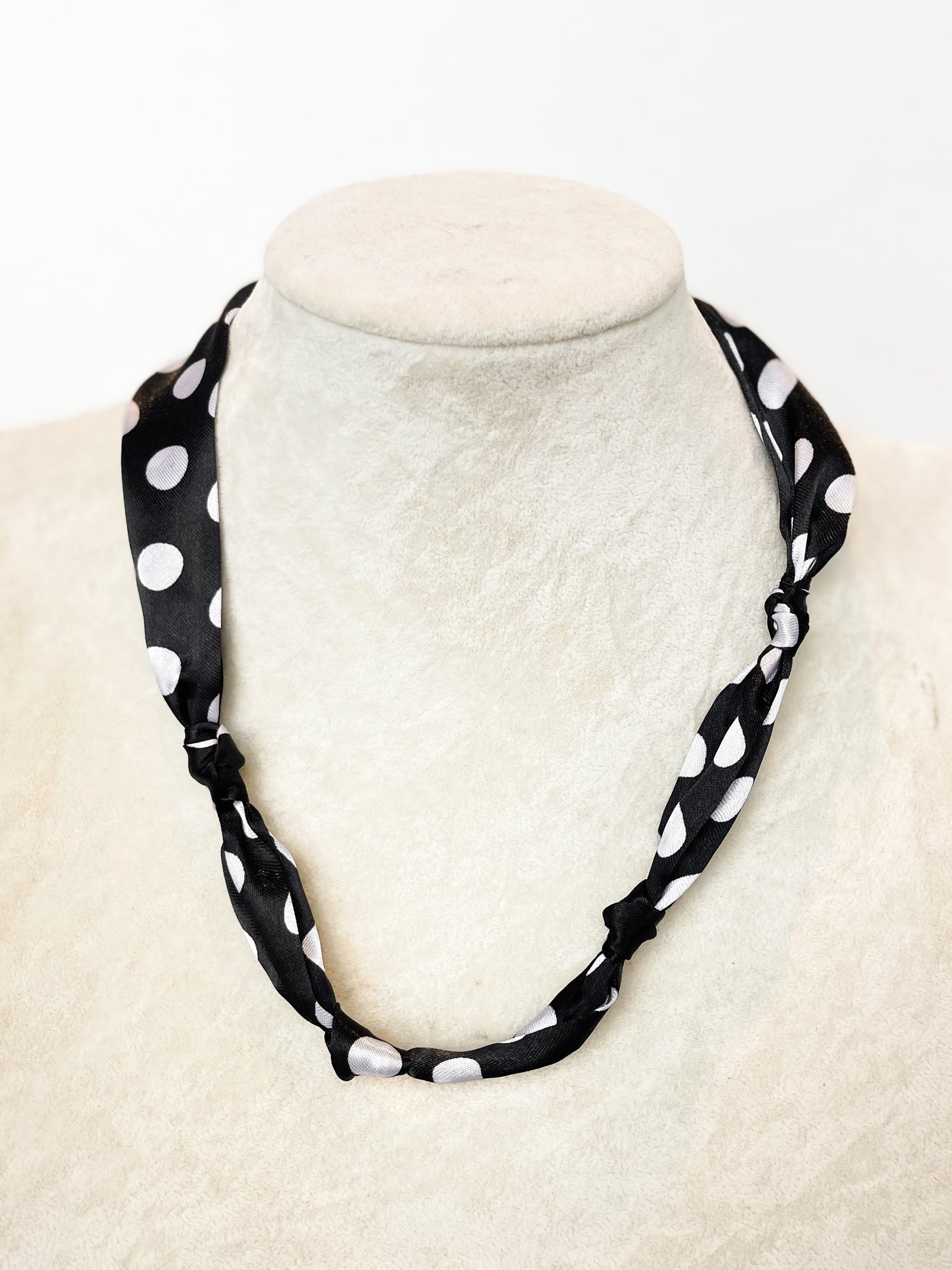 polka dot knot scarf necklace