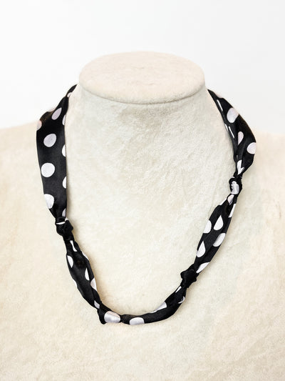 polka dot knot scarf necklace