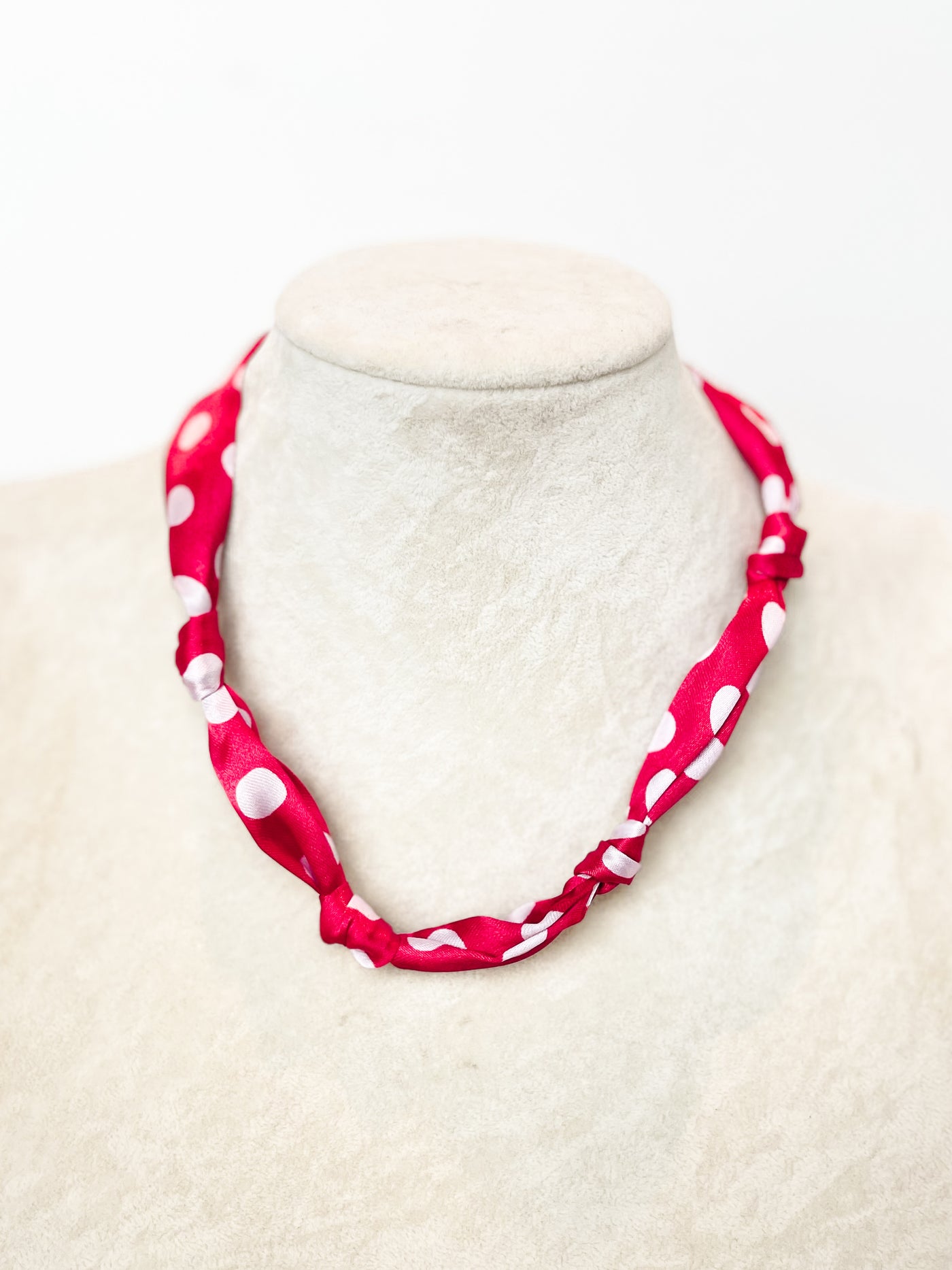Tully Dot Pattern Scarf Necklace